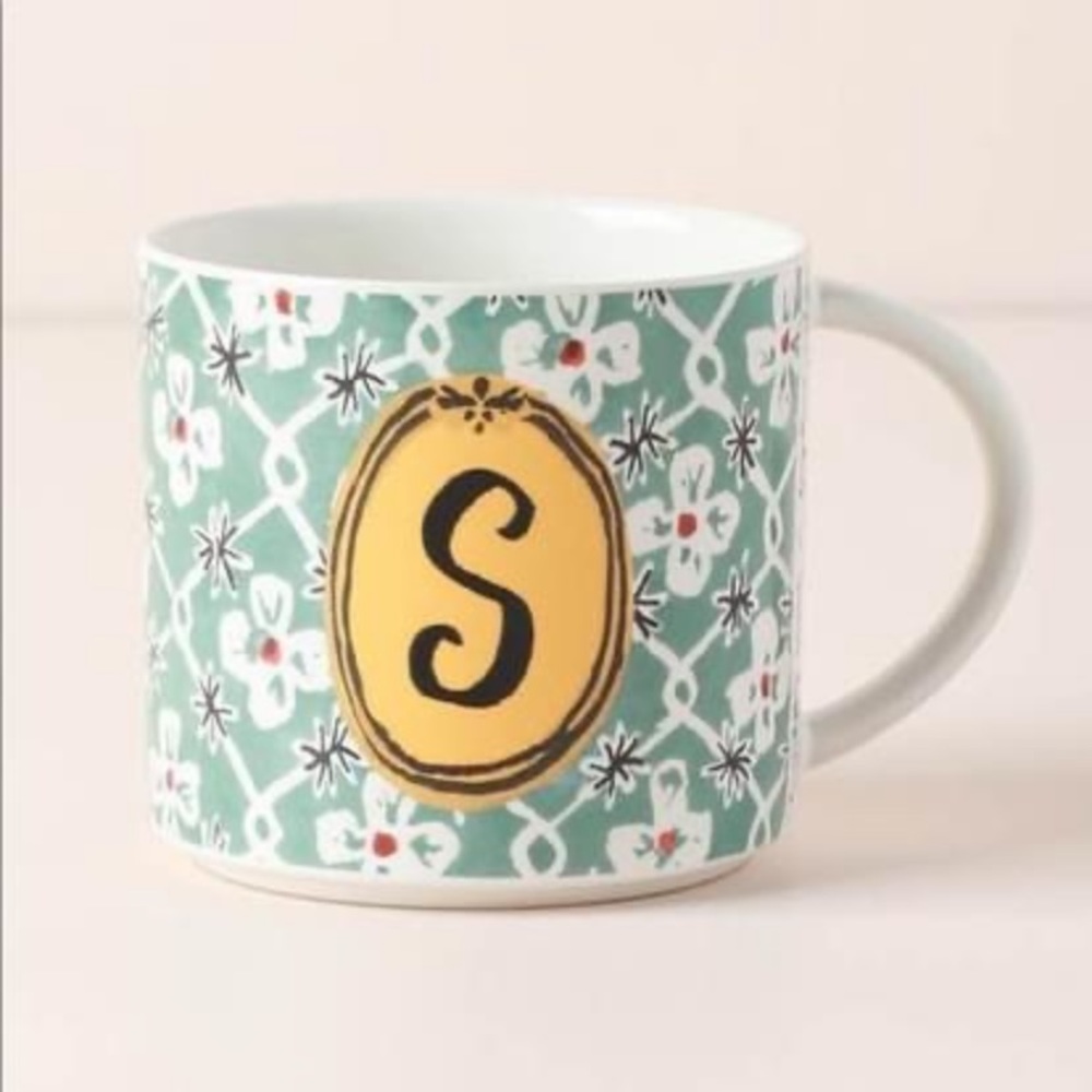 NWT-Anthropologie Jo Monogram mug-S